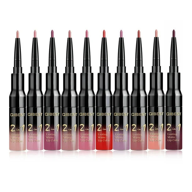 Matte Liquid Lipstick Pen – Dual Lip Gloss & Velvet Finish