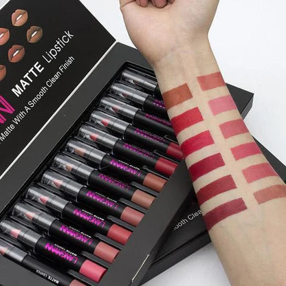 12-Piece Long Lasting Matte Lipstick Kit