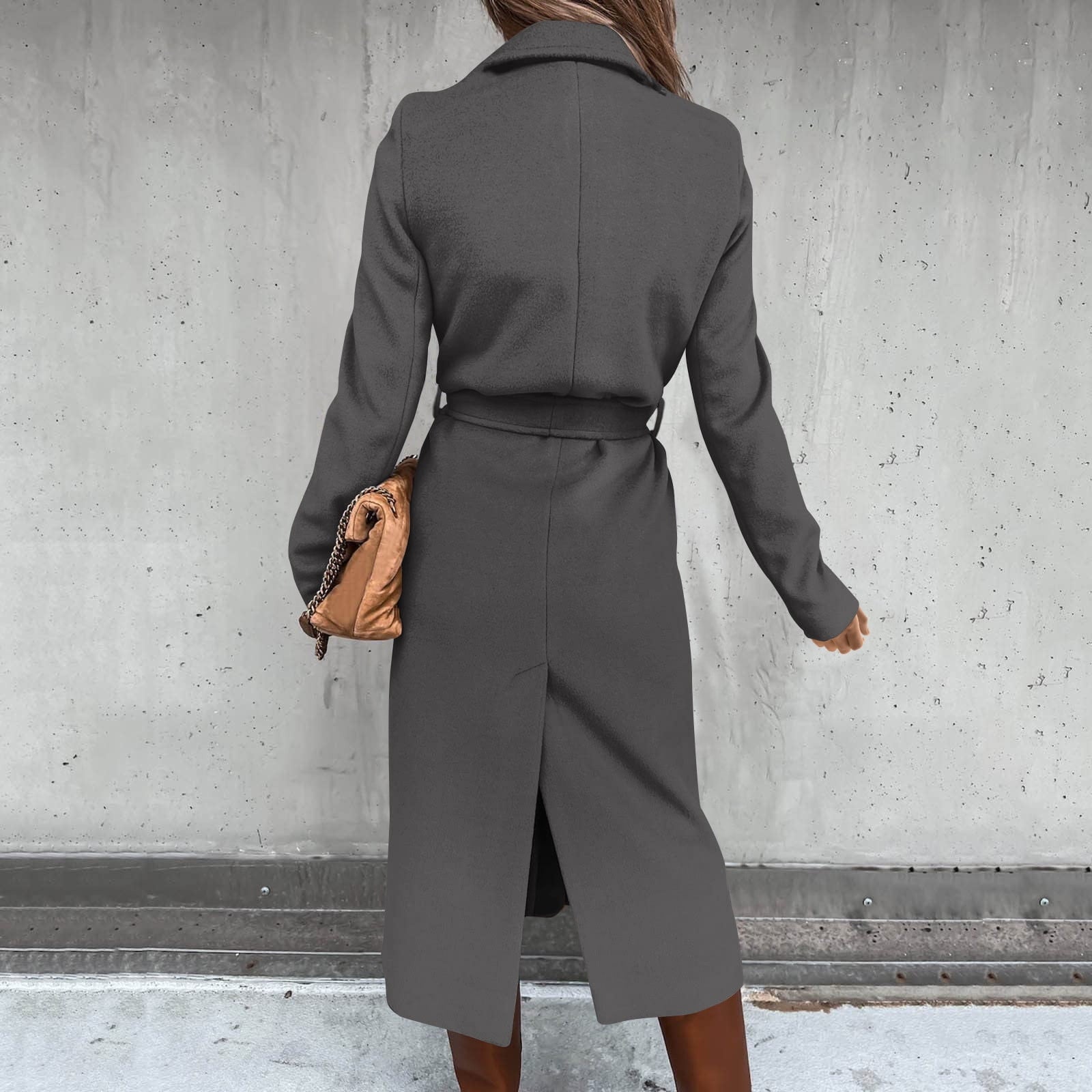 Elegant Women’s Long Solid Color Winter Coat