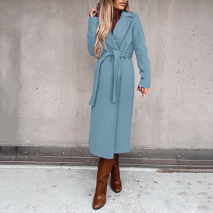 Elegant Women’s Long Solid Color Winter Coat