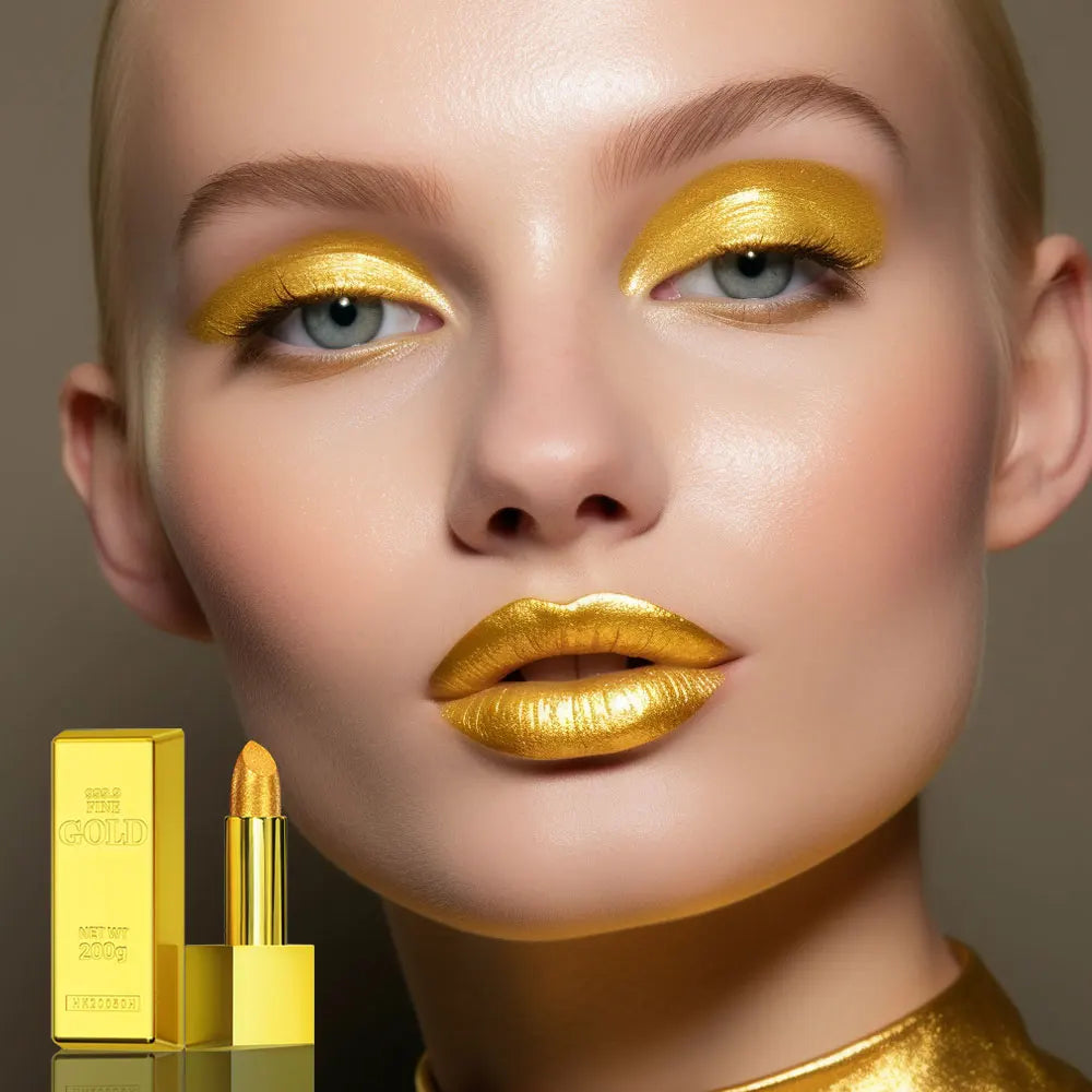 Gold Waterproof Matte Lipstick – Long Lasting