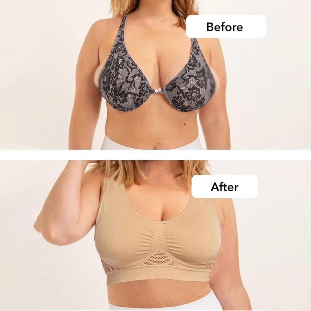 Seamless Wireless Sports Bra – Breathable Comfort
