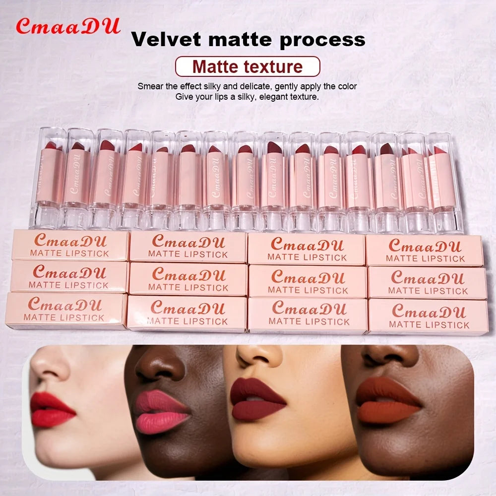 15-Color Matte Waterproof Lipstick Set