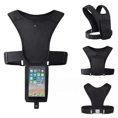 Reflective Running Vest with Adjustable Fit & Phone Pocket