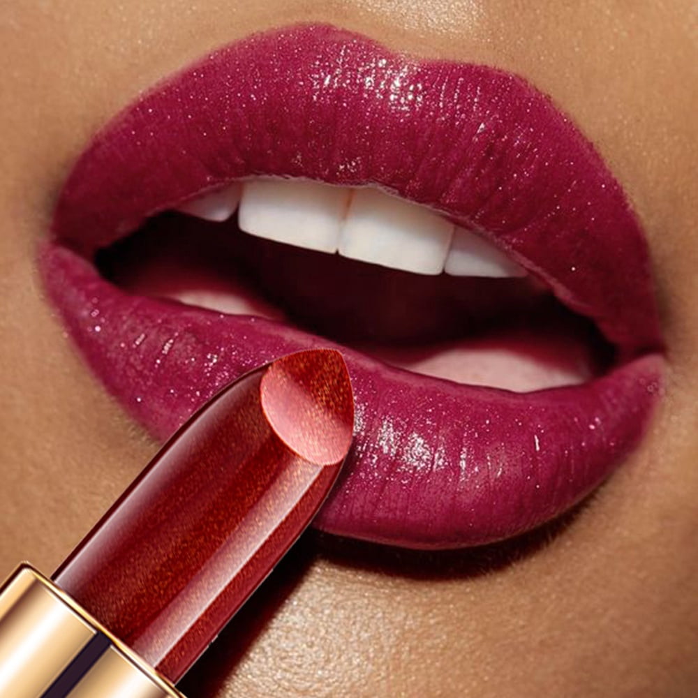 9 Colors Waterproof Glitter Lipstick - Long-Lasting
