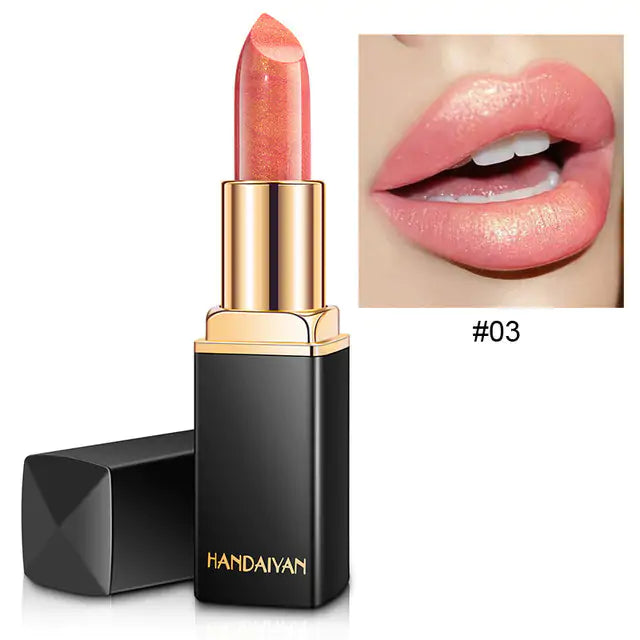 9 Colors Waterproof Glitter Lipstick - Long-Lasting