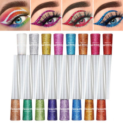 16 Colors Waterproof Glitter Eyeliner – Sparkling Makeup