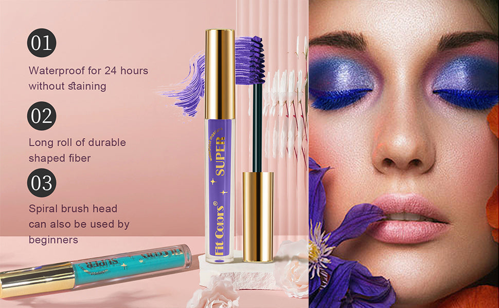 6‑Color Glitter Waterproof Mascara Set