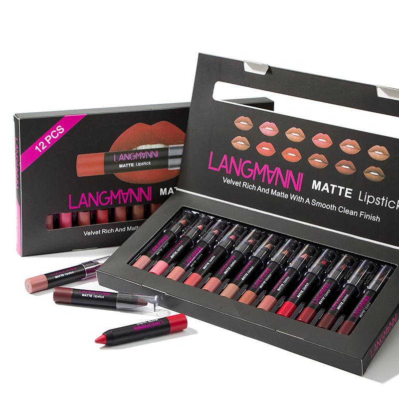 12-Piece Long Lasting Matte Lipstick Kit
