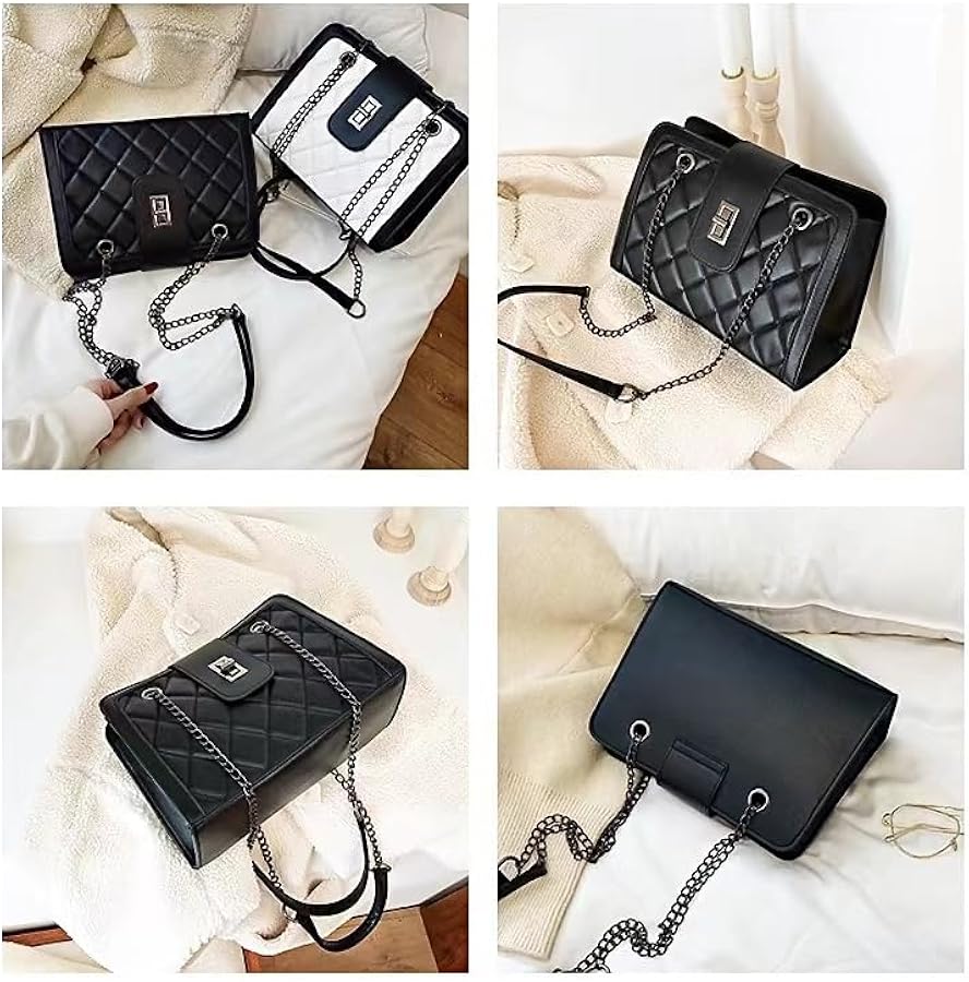 Diamond Chic Tote - Elegant Quilted Handbag