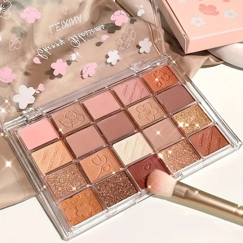 Sakura Bloom 20-Color Glitter Eyeshadow Set