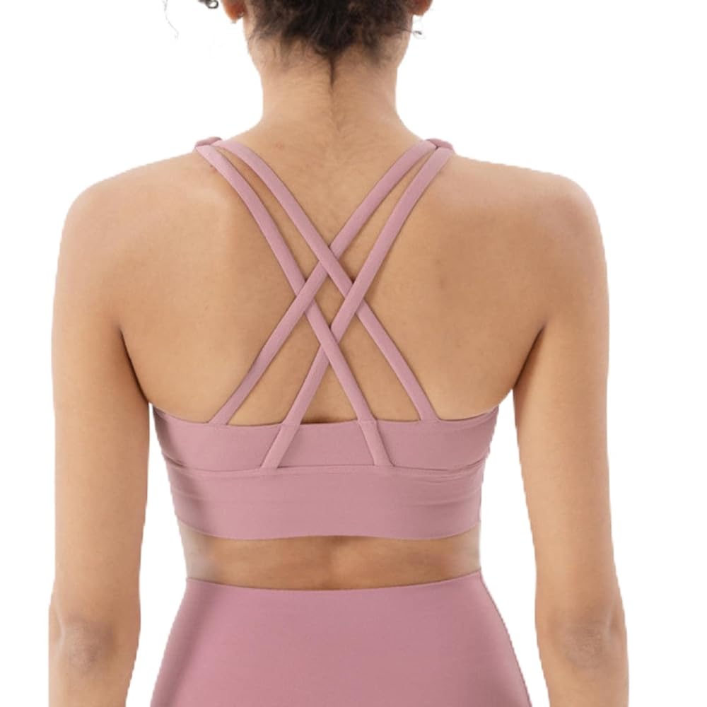 Cross-Back Supportive Yoga Bra – Stylish & Comfortable