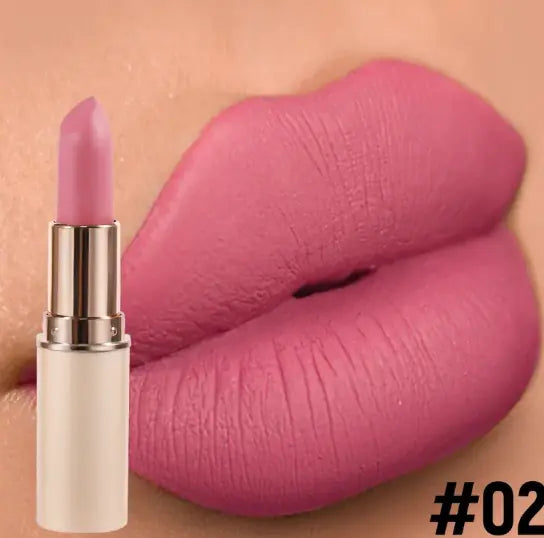 Matte Lipstick Half Cylinder - Long-Lasting Color