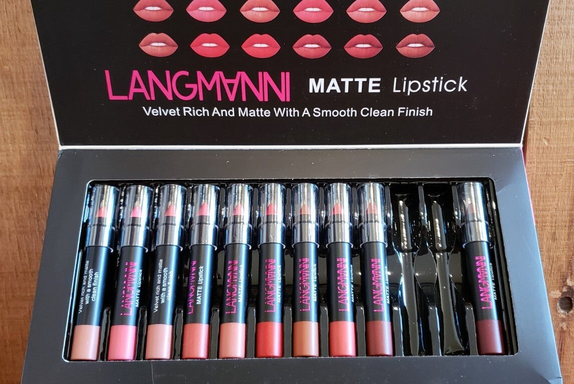 12-Piece Long Lasting Matte Lipstick Kit