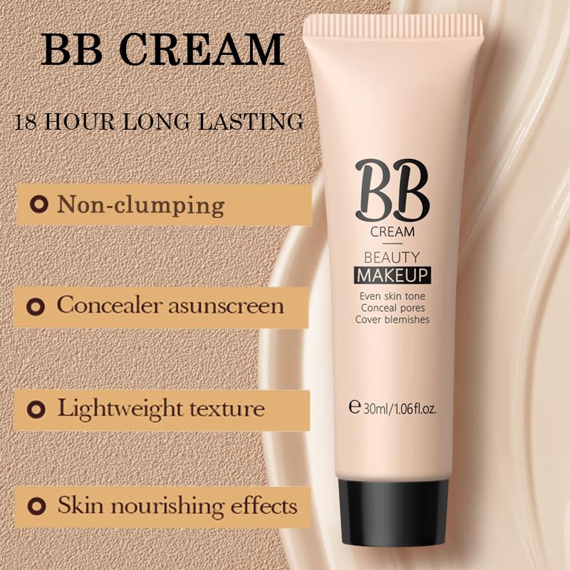Waterproof Full-Coverage BB Cream – Radiant, Long-Lasting