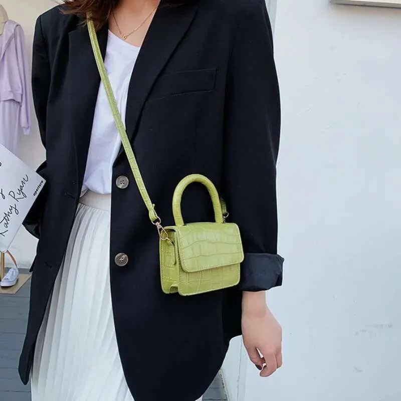 Small Square Handbag - Compact Geometric Design