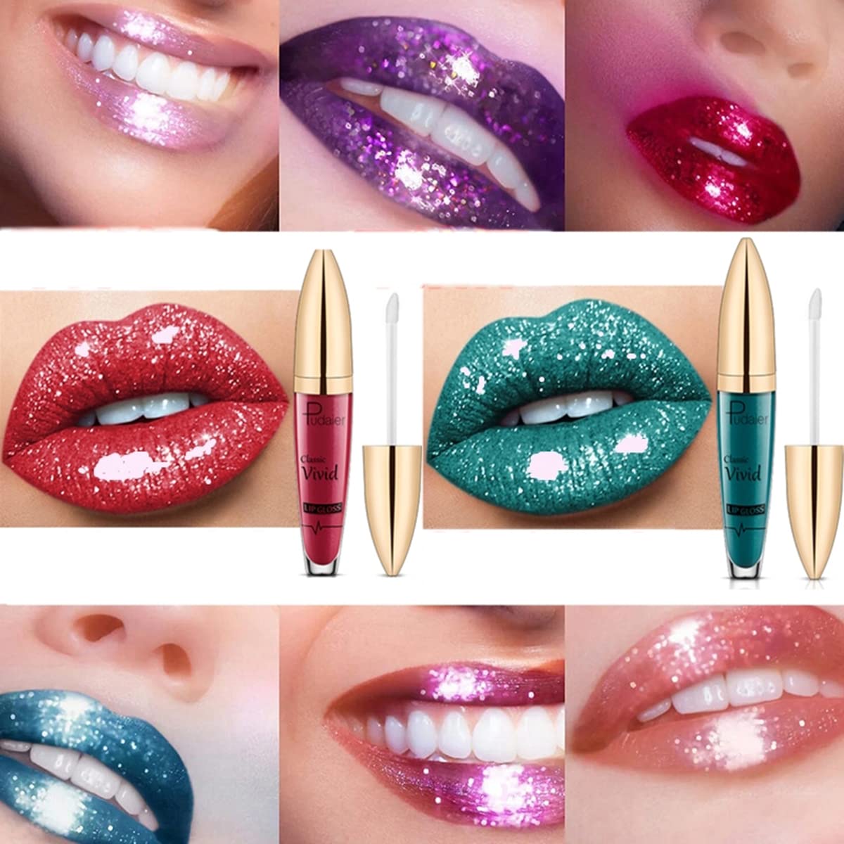 Matte Shimmer Glitter Liquid Lipstick - Sparkle Lips