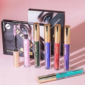 6‑Color Glitter Waterproof Mascara Set