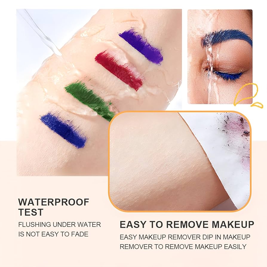 6‑Color Glitter Waterproof Mascara Set