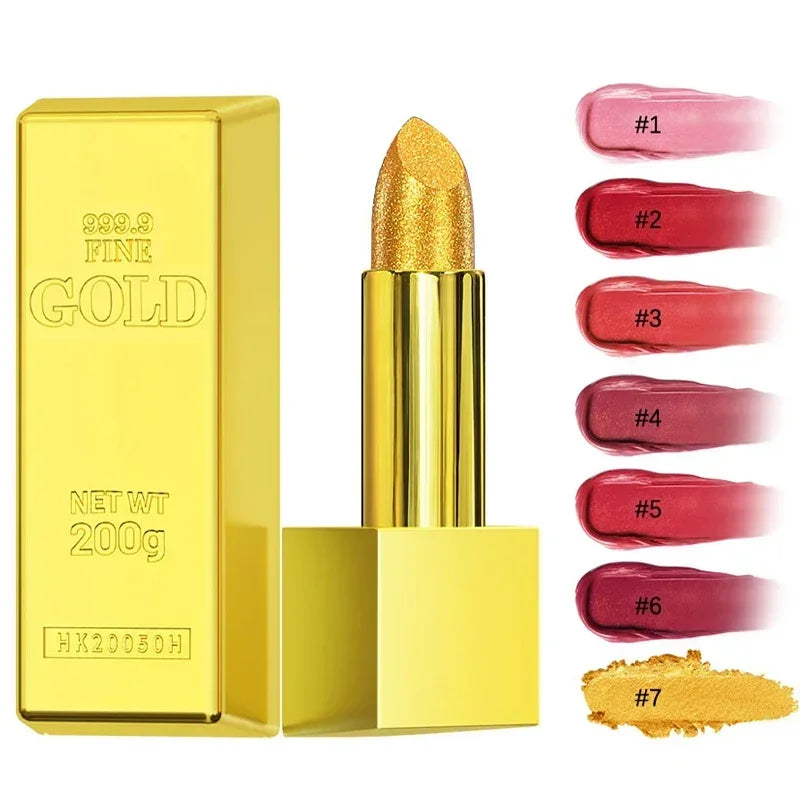 Gold Waterproof Matte Lipstick – Long Lasting