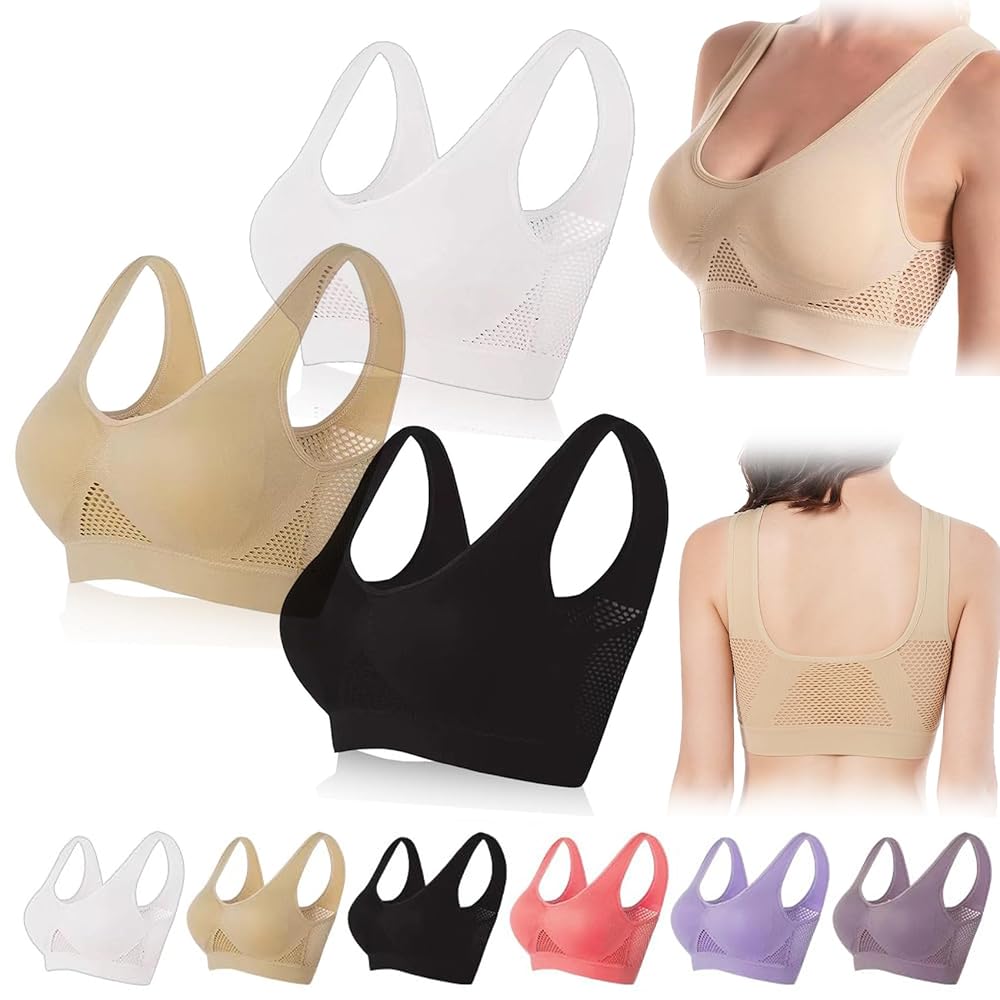 Seamless Wireless Sports Bra – Breathable Comfort