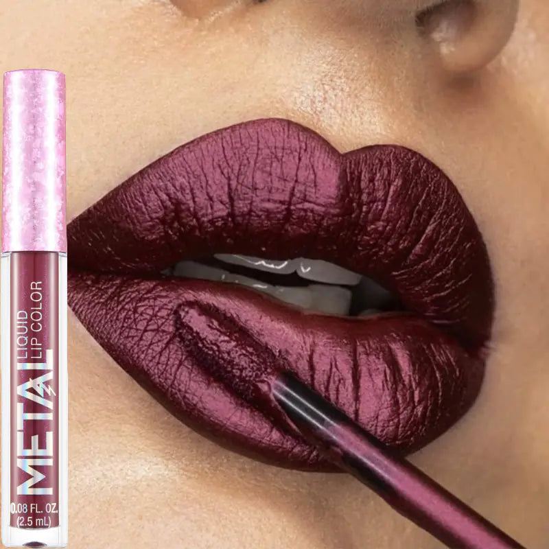 Metallic Liquid Lipstick Lip Gloss - Shimmery Finish
