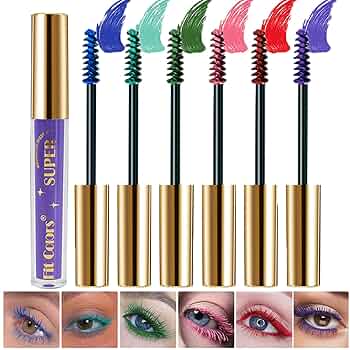 6‑Color Glitter Waterproof Mascara Set