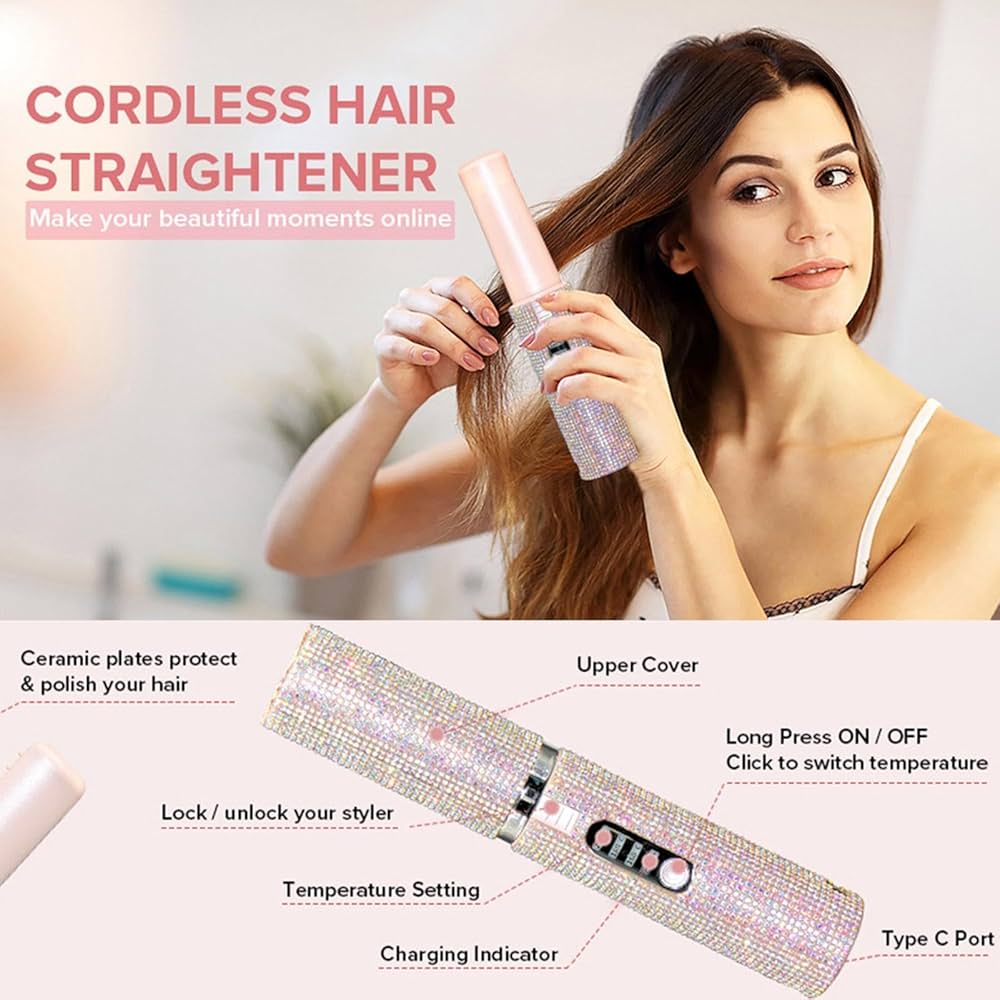 Wireless Automatic Hair Curler – Crystal Diamond Design