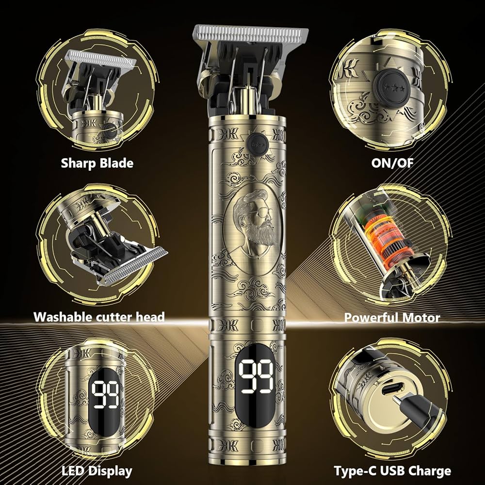 Dragon T9 Pro Wireless Hair Clippers - Professional