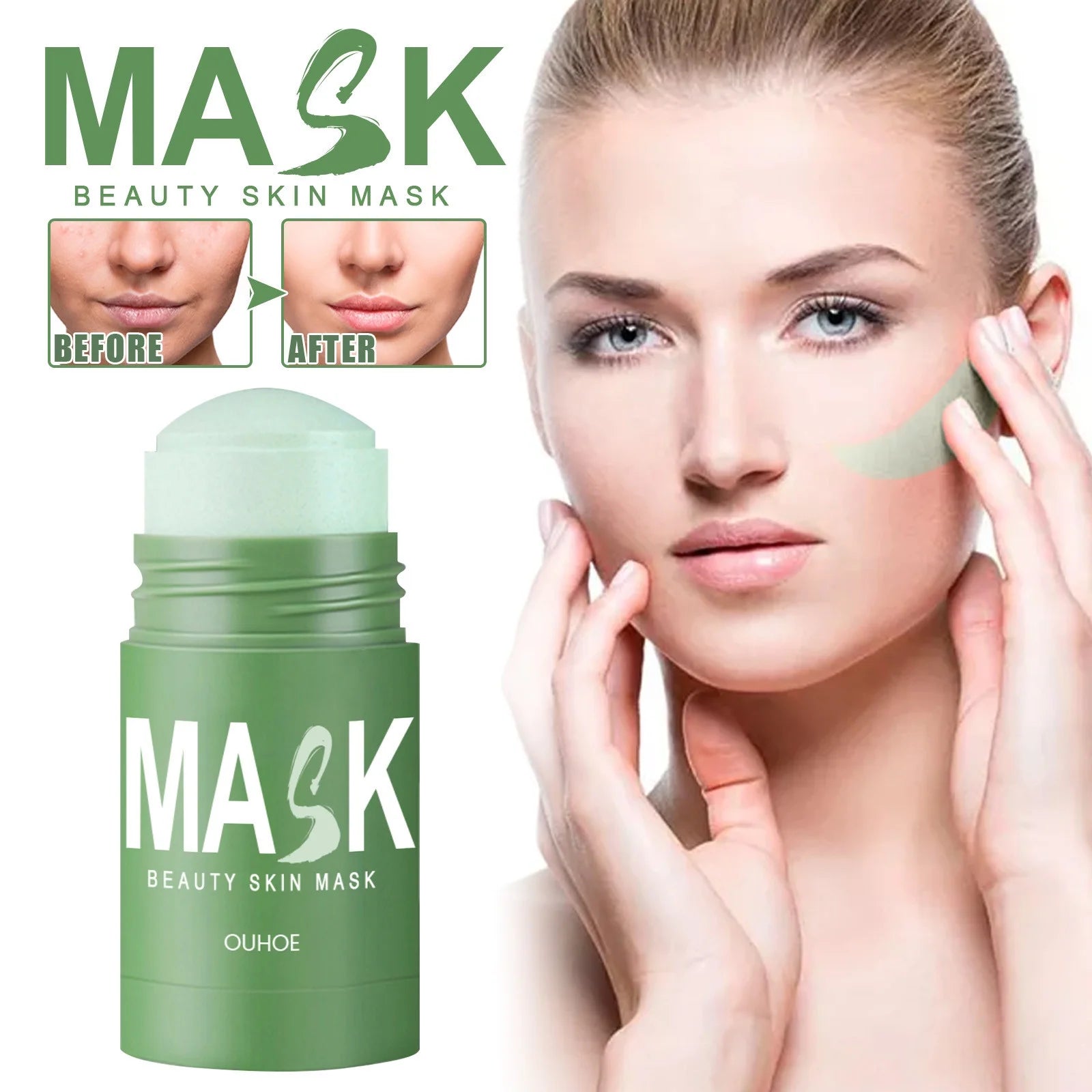 Green Tea Mud Mask – Oil Control & Acne Defense