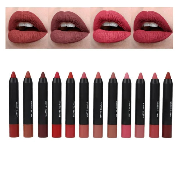 12-Piece Long Lasting Matte Lipstick Kit