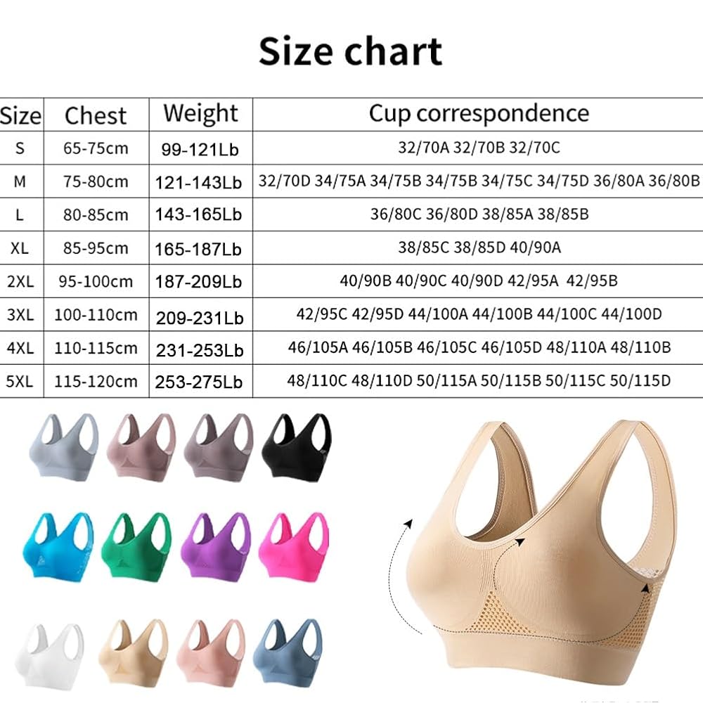 Seamless Wireless Sports Bra – Breathable Comfort