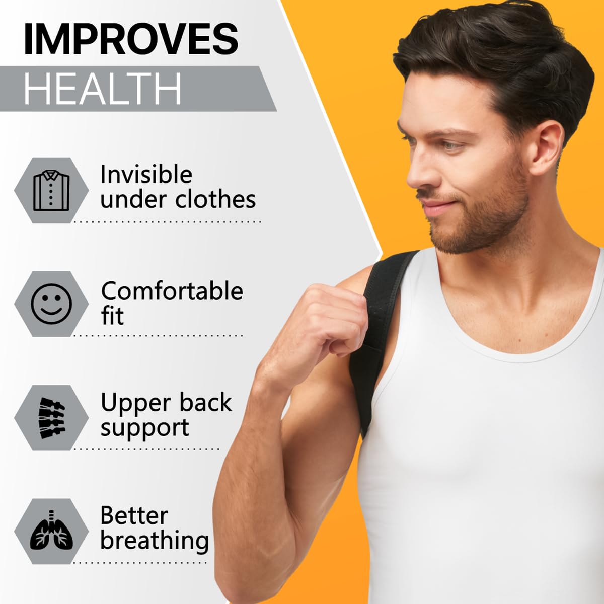 Adjustable Breathable Posture Corrector for Back