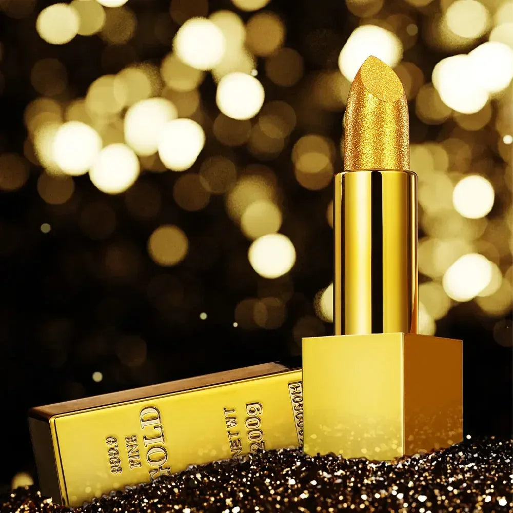 Gold Waterproof Matte Lipstick – Long Lasting