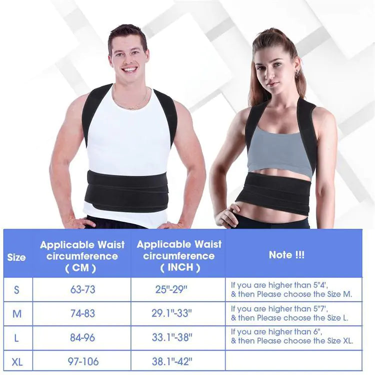 Adjustable Unisex Back Support Brace