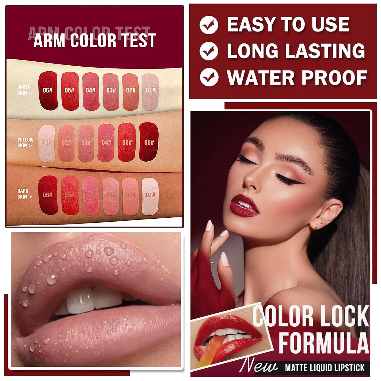 6 Colors Matte Liquid Lipstick Set