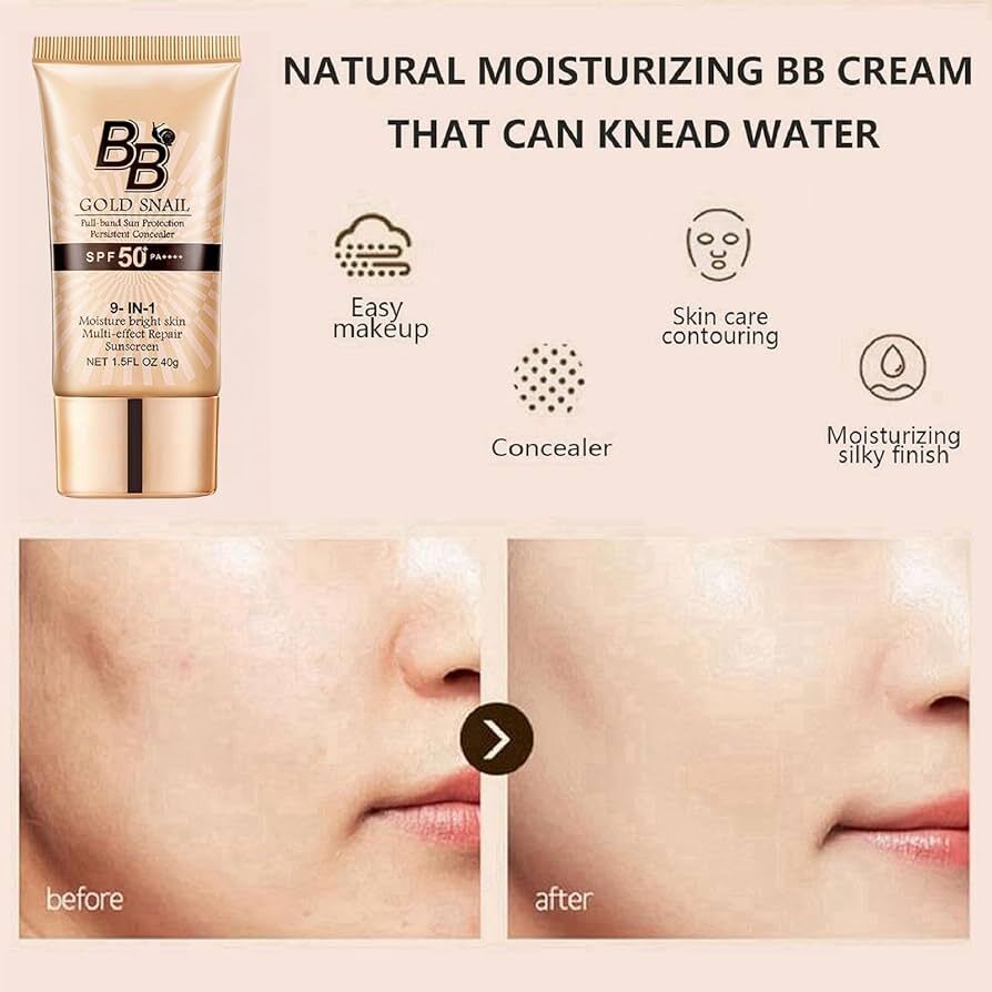 Gold Snail BB Cream SPF50+ – Moisturizing & Long-Wear