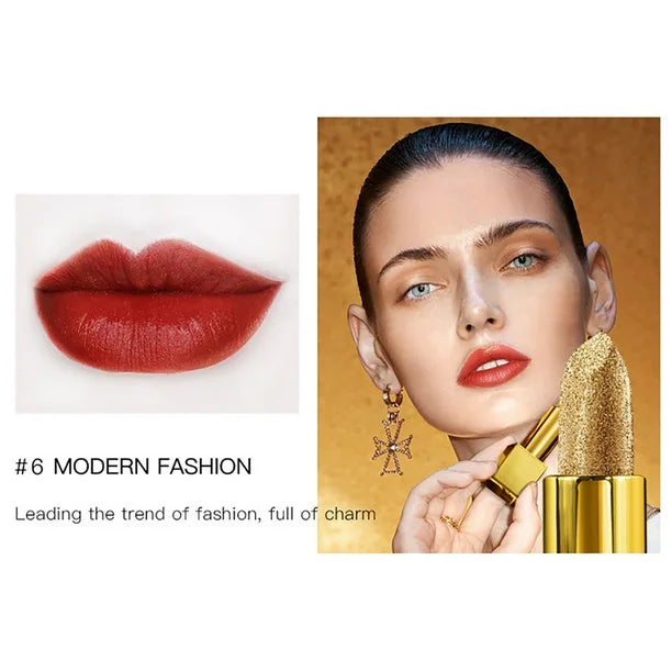 Gold Waterproof Matte Lipstick – Long Lasting