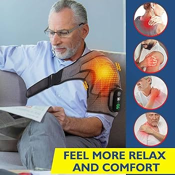 Electric Heating Shoulder Massager with Vibration Support