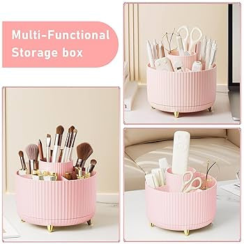 360° Makeup Brush Organizer Space Saving Storage