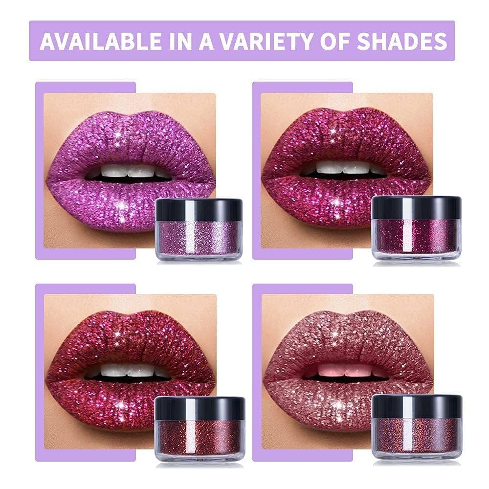 4-Color Glitter Lip Kit – Waterproof & Long-Lasting
