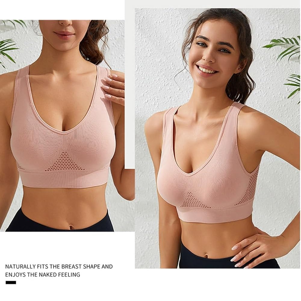 Seamless Wireless Sports Bra – Breathable Comfort