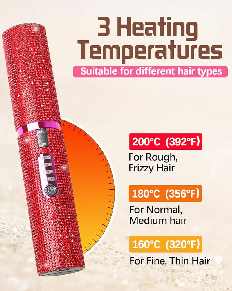 Wireless Automatic Hair Curler – Crystal Diamond Design