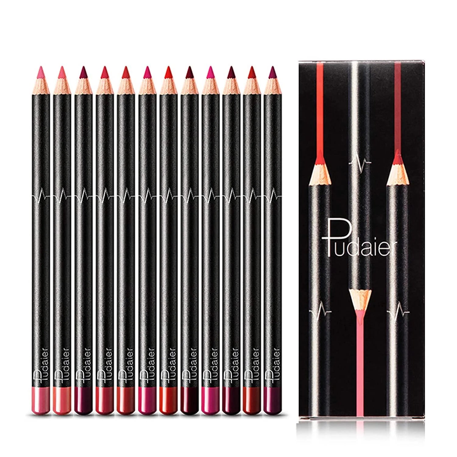 12 Color Waterproof Lip Liner - Nude Shades Set