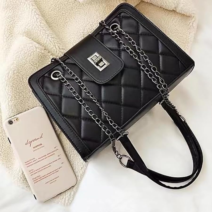 Diamond Chic Tote - Elegant Quilted Handbag