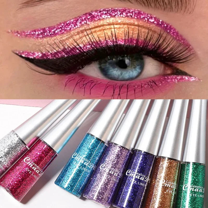 16 Colors Waterproof Glitter Eyeliner – Sparkling Makeup