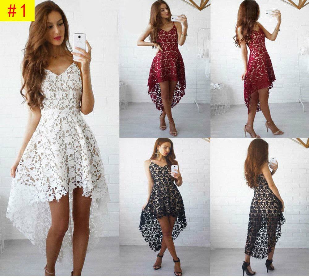 Lace High-Low Maxi Dress – Elegant & Romantic