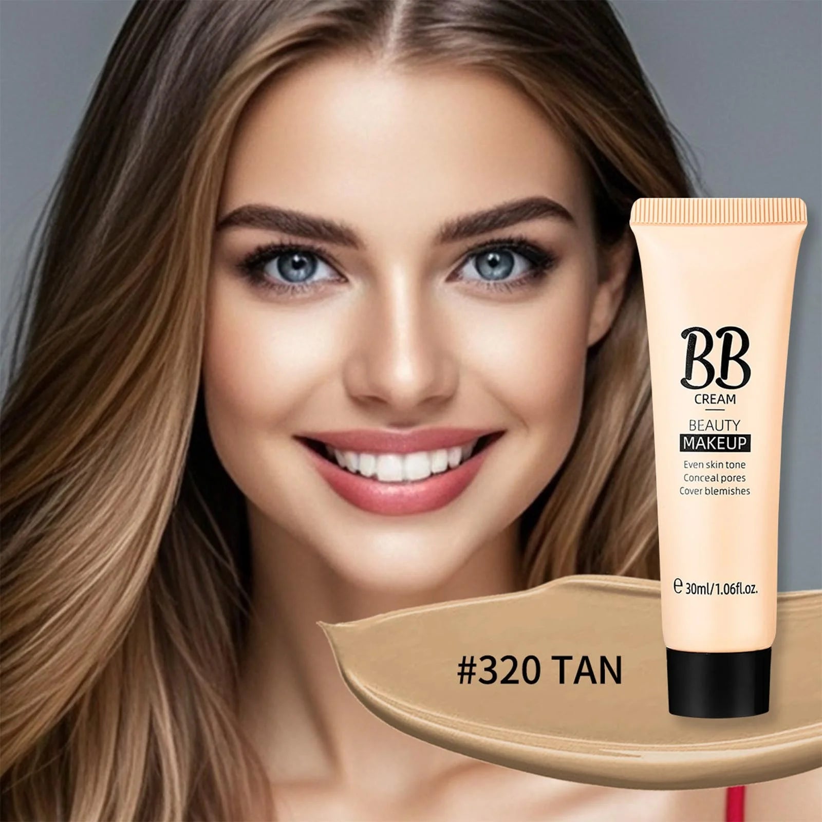 Waterproof Full-Coverage BB Cream – Radiant, Long-Lasting