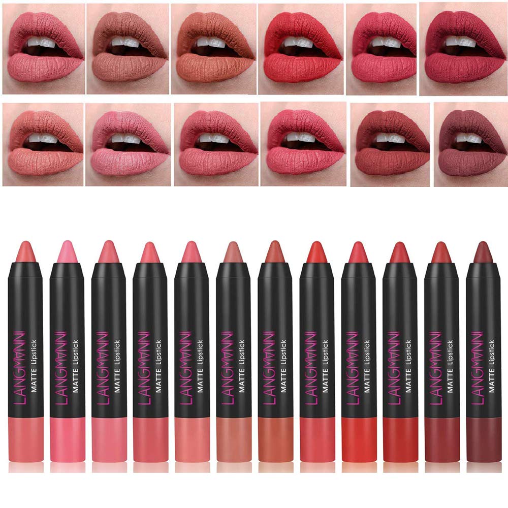 12-Piece Long Lasting Matte Lipstick Kit