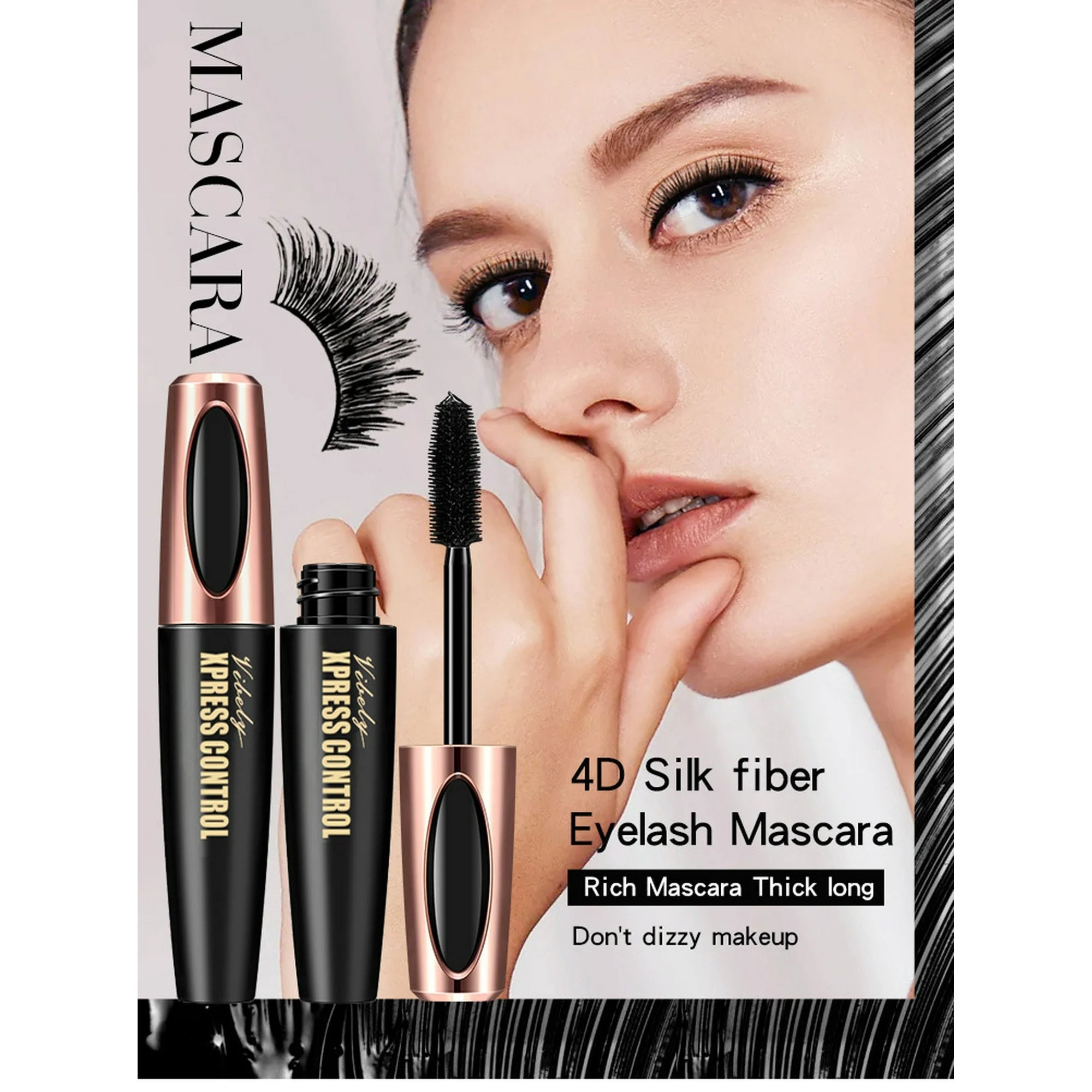 4D Silk Fiber Mascara Waterproof Lengthening & Volume